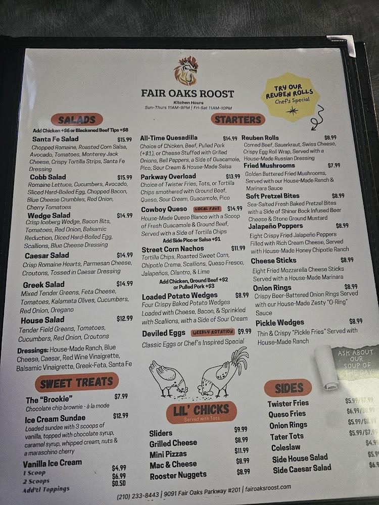 Fair Oaks Roost Menu image 3